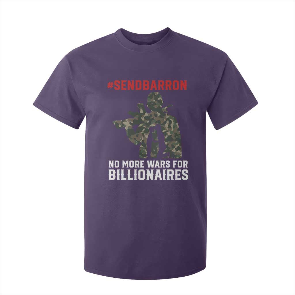 Send Barron T Shirt For Kid No More Wars For Billionaires TS14 Purple Print Your Wear