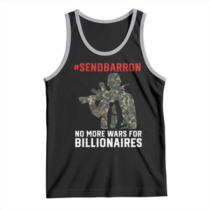 Send Barron Tank Top No More Wars For Billionaires TS14 Black Athletic Heather Print Your Wear
