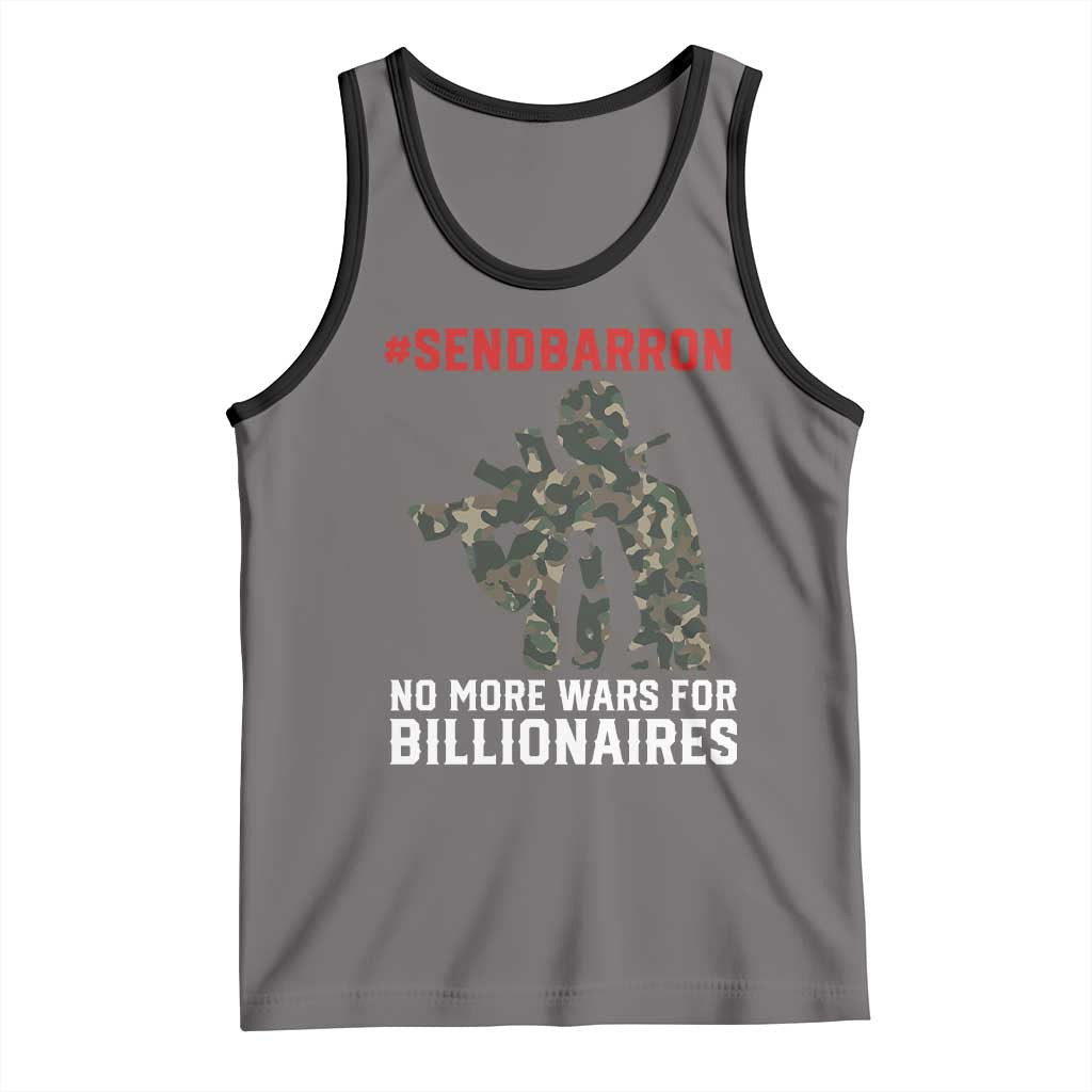Send Barron Tank Top No More Wars For Billionaires TS14 Deep Heather Black Print Your Wear