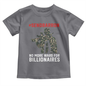 Send Barron Toddler T Shirt No More Wars For Billionaires TS14 Charcoal Print Your Wear