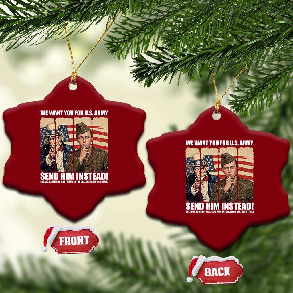 Send Barron Ceramic Ornament We Want You For US Army TS14 Print Your Wear