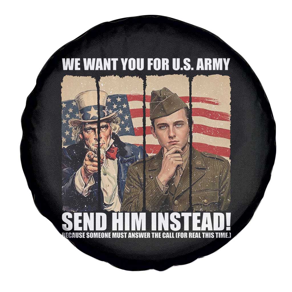 Send Barron Spare Tire Cover We Want You For US Army TS14 Print Your Wear