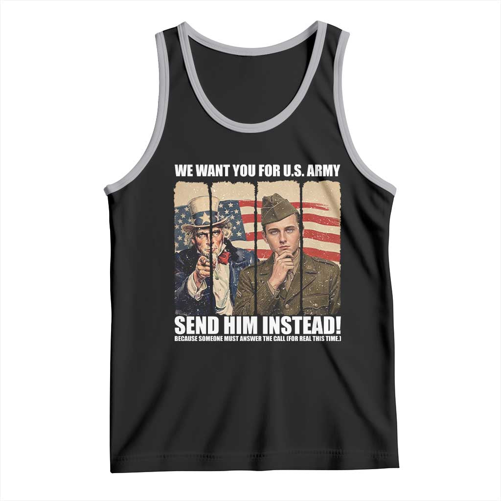 Send Barron Tank Top We Want You For US Army TS14 Black Athletic Heather Print Your Wear