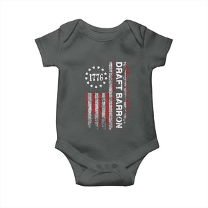 Draft Barron Baby Onesie Anti War Send Barron Viral Internet Meme TS14 Dark Heather Print Your Wear