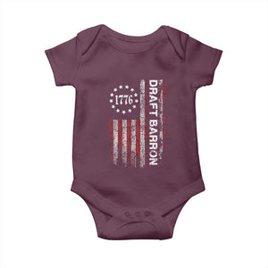 Draft Barron Baby Onesie Anti War Send Barron Viral Internet Meme TS14 Maroon Print Your Wear