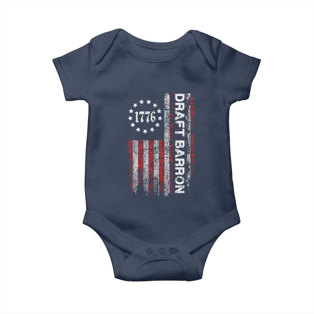 Draft Barron Baby Onesie Anti War Send Barron Viral Internet Meme TS14 Navy Print Your Wear