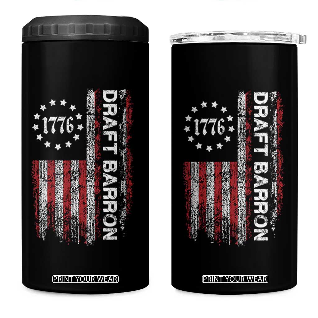 Draft Barron 4 in 1 Can Cooler Tumbler Anti War Send Barron Viral Internet Meme TS14 One Size: 16 oz Black Print Your Wear