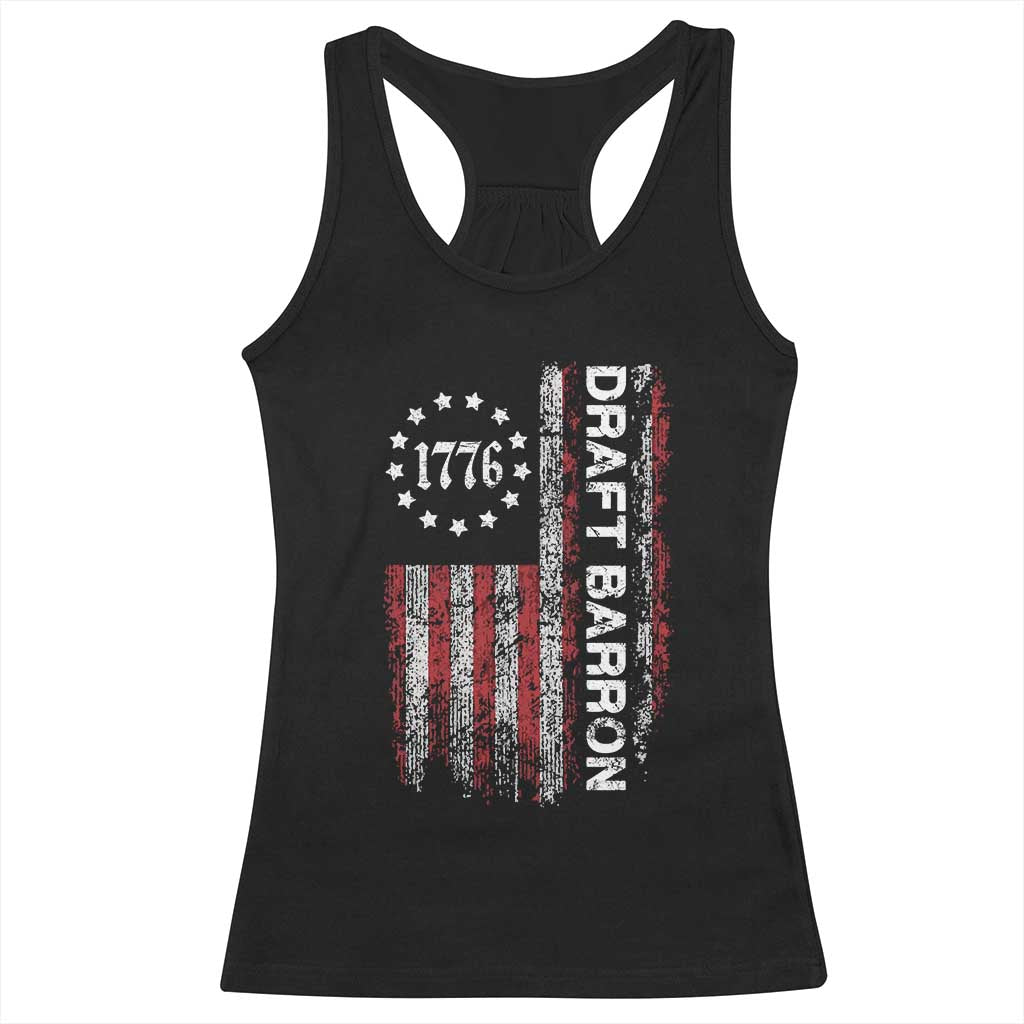 Draft Barron Racerback Tank Top Anti War Send Barron Viral Internet Meme TS14 Black Print Your Wear