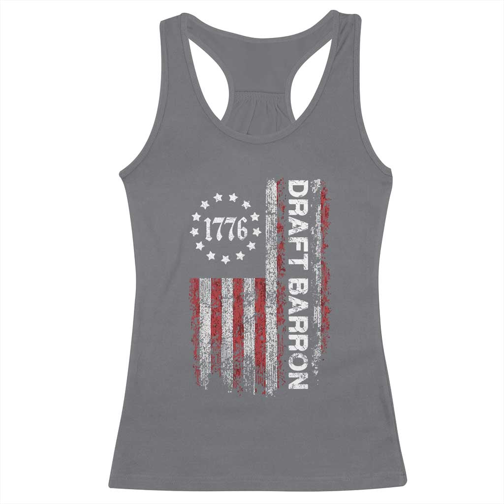 Draft Barron Racerback Tank Top Anti War Send Barron Viral Internet Meme TS14 Charcoal Print Your Wear