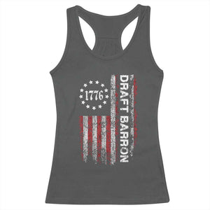 Draft Barron Racerback Tank Top Anti War Send Barron Viral Internet Meme TS14 Dark Heather Print Your Wear