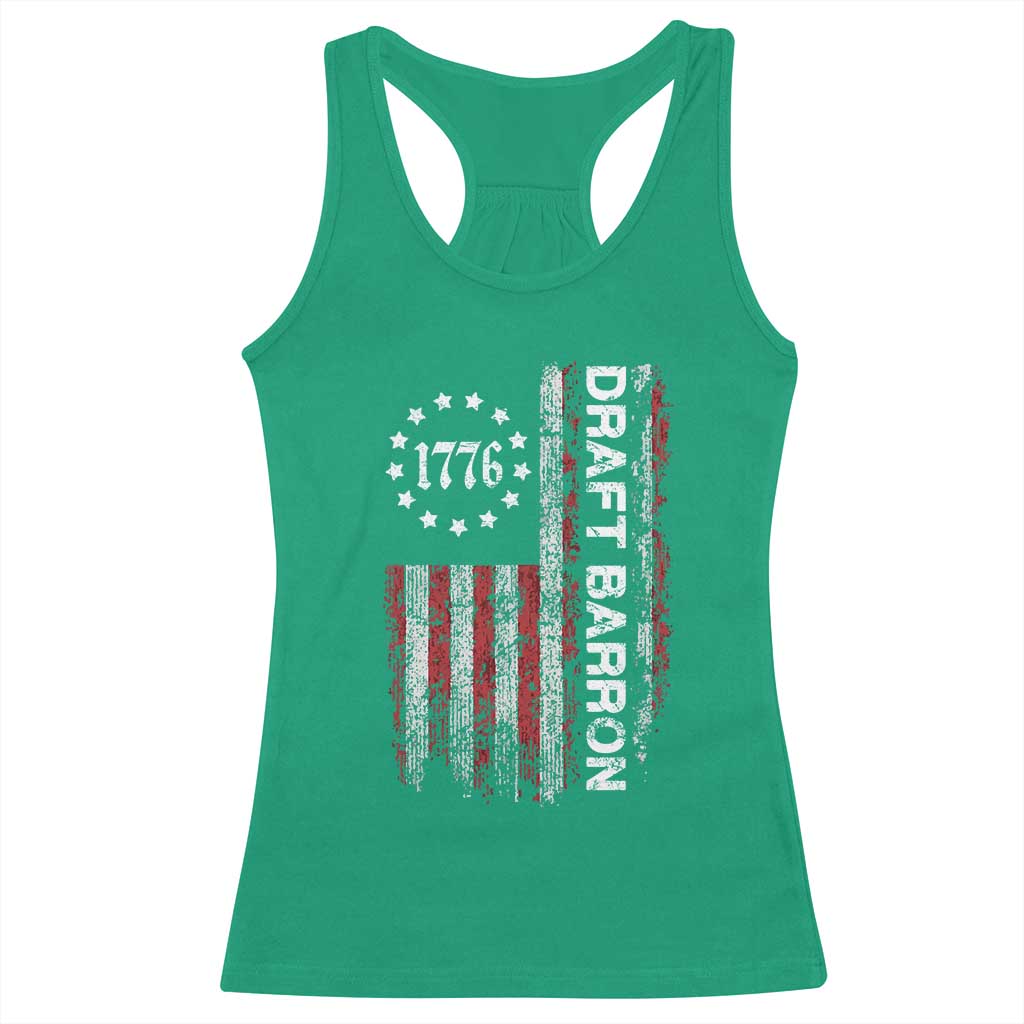 Draft Barron Racerback Tank Top Anti War Send Barron Viral Internet Meme TS14 Irish Green Print Your Wear