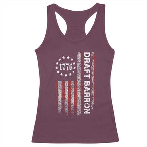 Draft Barron Racerback Tank Top Anti War Send Barron Viral Internet Meme TS14 Maroon Print Your Wear
