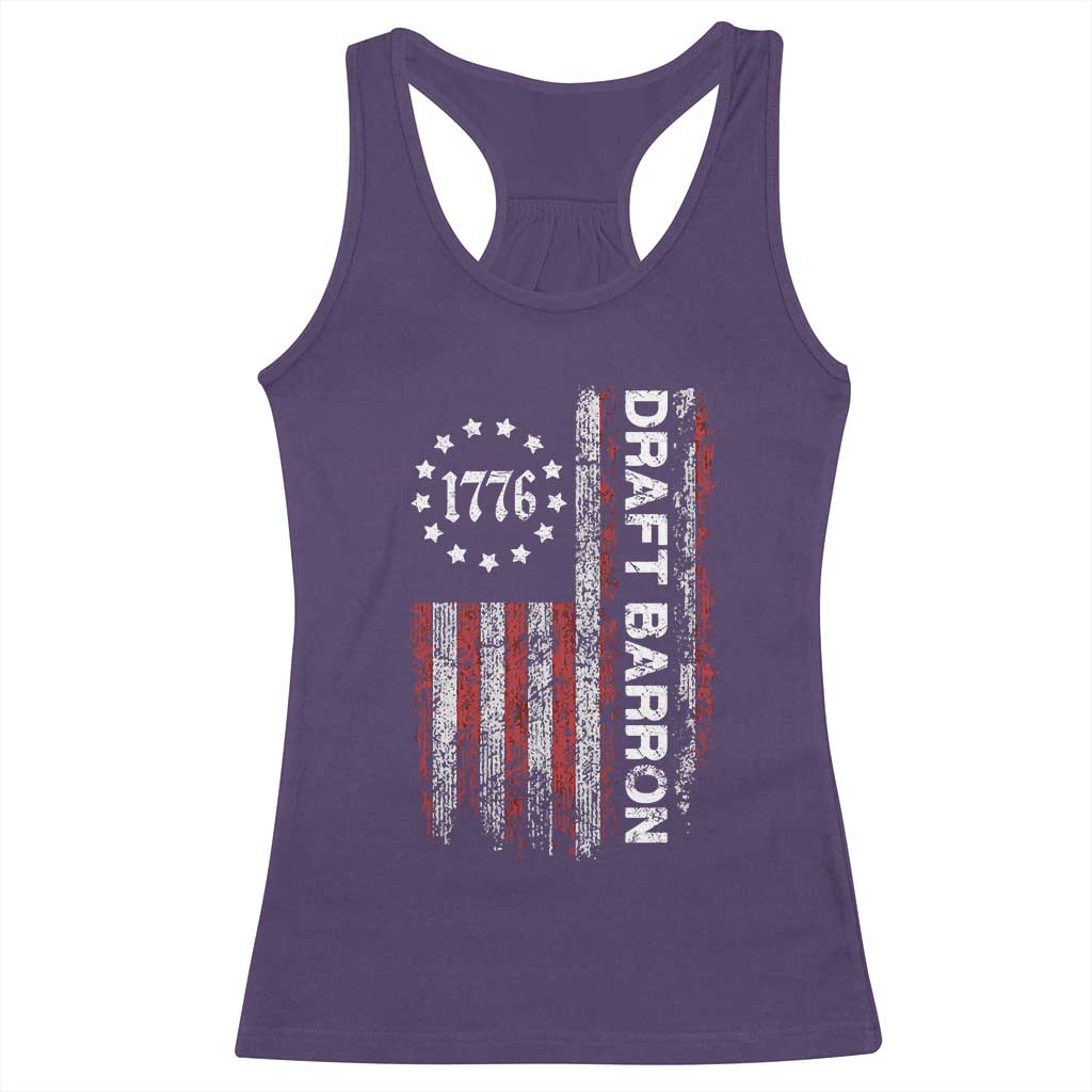 Draft Barron Racerback Tank Top Anti War Send Barron Viral Internet Meme TS14 Purple Print Your Wear