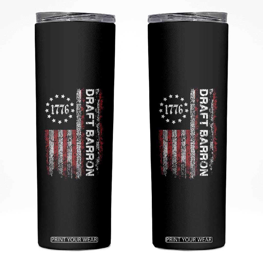 Draft Barron Skinny Tumbler Anti War Send Barron Viral Internet Meme TS14 Black Print Your Wear