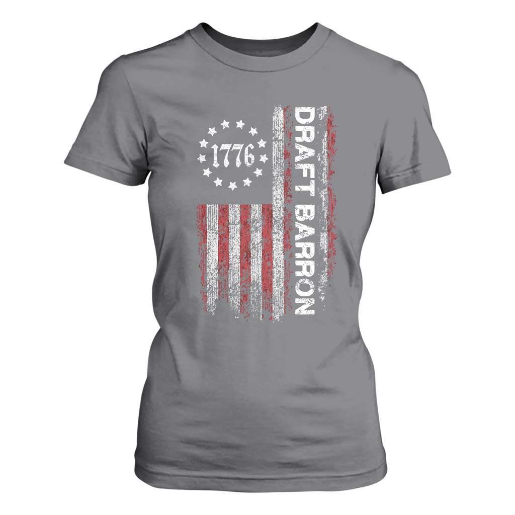 Draft Barron T Shirt For Women Anti War Send Barron Viral Internet Meme TS14 Charcoal Print Your Wear