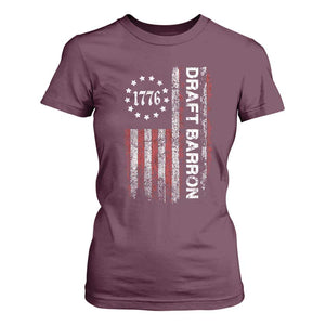 Draft Barron T Shirt For Women Anti War Send Barron Viral Internet Meme TS14 Maroon Print Your Wear