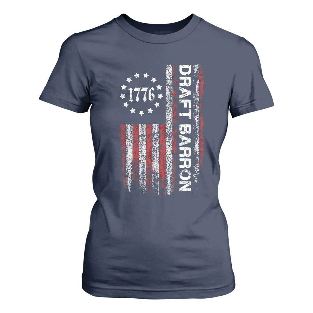 Draft Barron T Shirt For Women Anti War Send Barron Viral Internet Meme TS14 Navy Print Your Wear