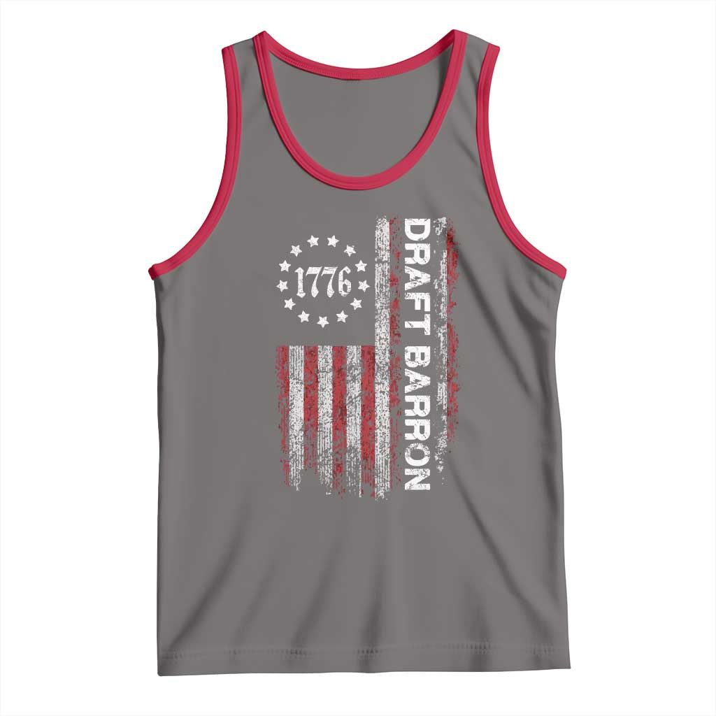 Draft Barron Tank Top Anti War Send Barron Viral Internet Meme TS14 Deep Heather Red Print Your Wear