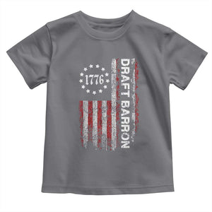 Draft Barron Toddler T Shirt Anti War Send Barron Viral Internet Meme TS14 Charcoal Print Your Wear