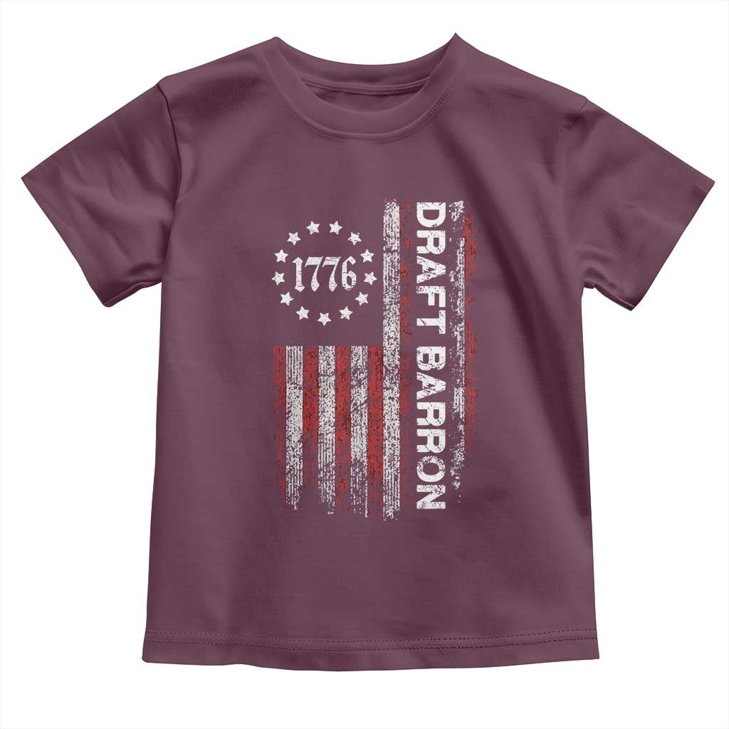 Draft Barron Toddler T Shirt Anti War Send Barron Viral Internet Meme TS14 Maroon Print Your Wear