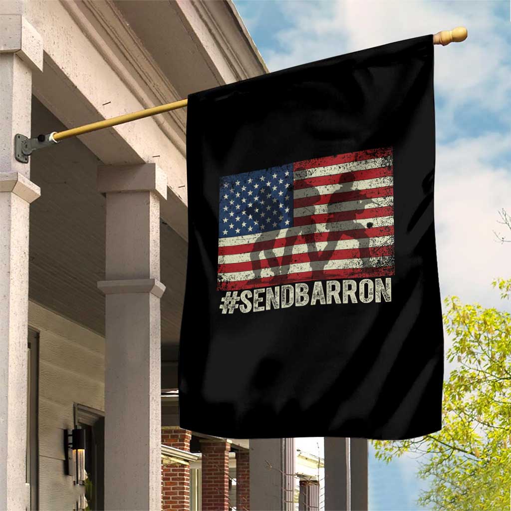 Send Barron Garden Flag Vintage American Flag Soldier Hashtag Internet Meme TS14 Print Your Wear