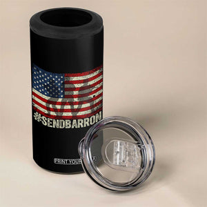 Send Barron 4 in 1 Can Cooler Tumbler Vintage American Flag Soldier Hashtag Internet Meme TS14 Print Your Wear