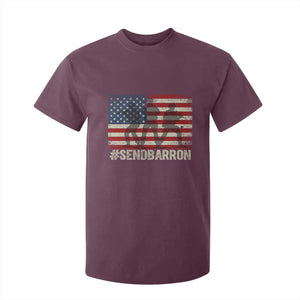 Send Barron T Shirt For Kid Vintage American Flag Soldier Hashtag Internet Meme TS14 Maroon Print Your Wear