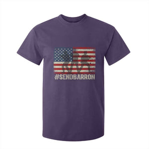 Send Barron T Shirt For Kid Vintage American Flag Soldier Hashtag Internet Meme TS14 Purple Print Your Wear