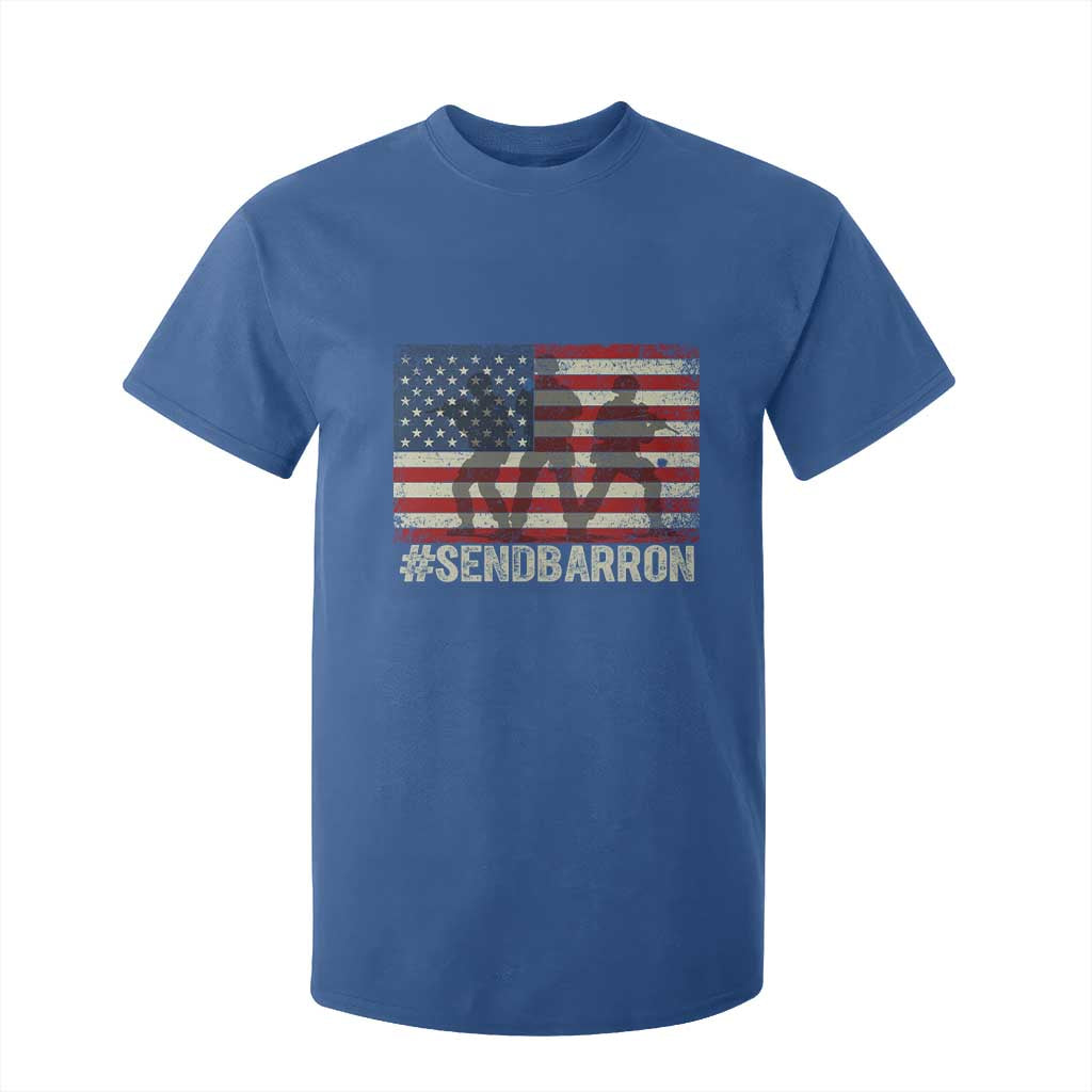 Send Barron T Shirt For Kid Vintage American Flag Soldier Hashtag Internet Meme TS14 Royal Blue Print Your Wear