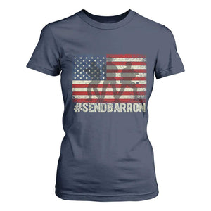 Send Barron T Shirt For Women Vintage American Flag Soldier Hashtag Internet Meme TS14 Navy Print Your Wear