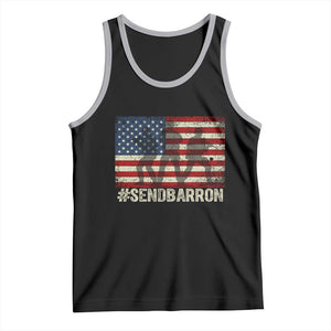 Send Barron Tank Top Vintage American Flag Soldier Hashtag Internet Meme TS14 Black Athletic Heather Print Your Wear