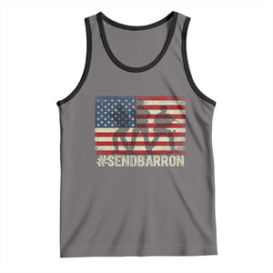 Send Barron Tank Top Vintage American Flag Soldier Hashtag Internet Meme TS14 Deep Heather Black Print Your Wear