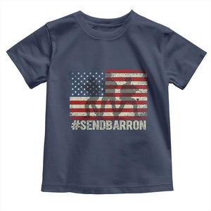 Send Barron Toddler T Shirt Vintage American Flag Soldier Hashtag Internet Meme TS14 Navy Print Your Wear