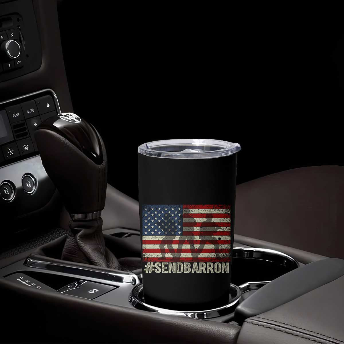 Send Barron Tumbler Cup Vintage American Flag Soldier Hashtag Internet Meme TS14 Print Your Wear