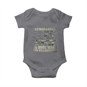 Send Barron Baby Onesie Vintage American Flag Camo Soldier Hashtag Meme TS14 Charcoal Print Your Wear