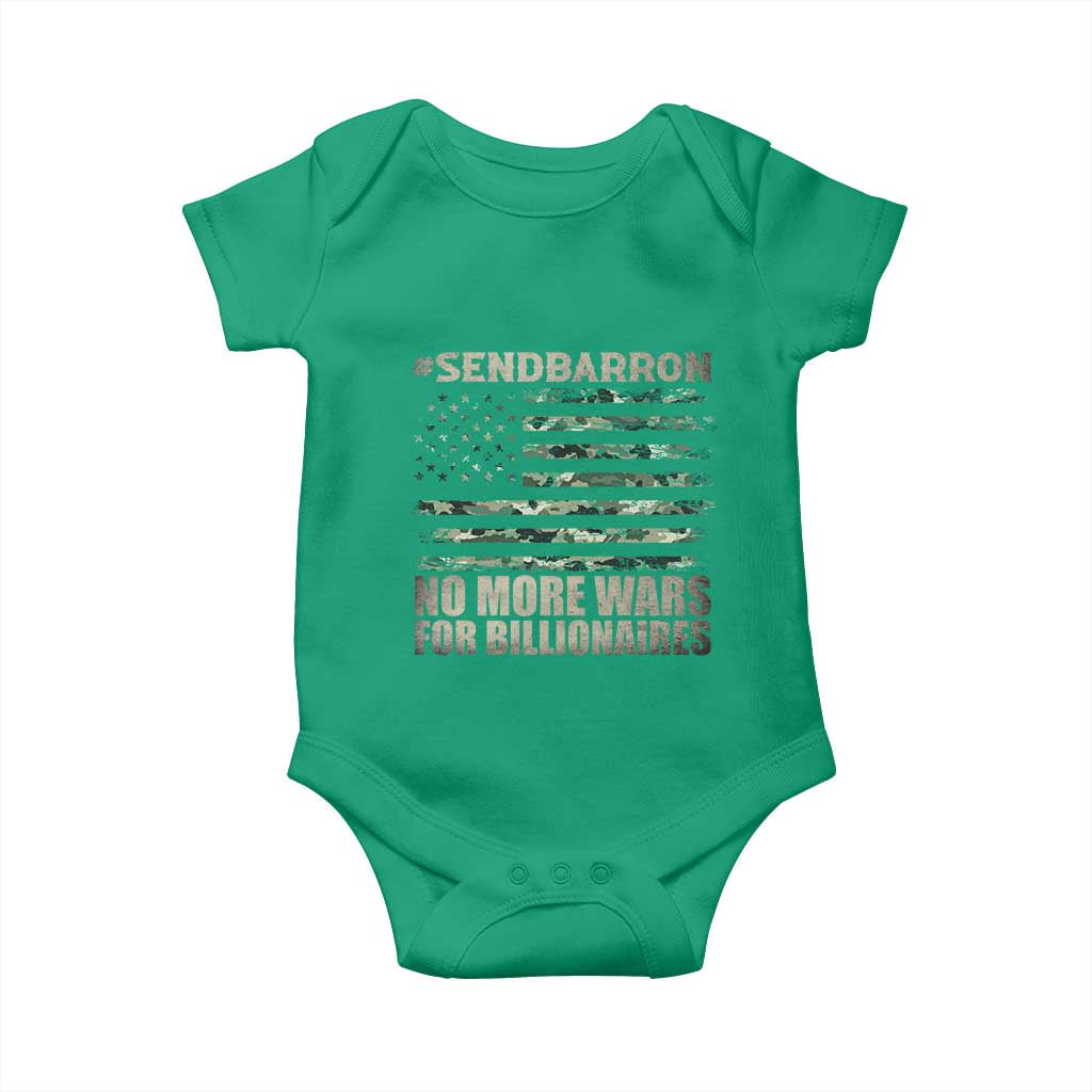 Send Barron Baby Onesie Vintage American Flag Camo Soldier Hashtag Meme TS14 Irish Green Print Your Wear