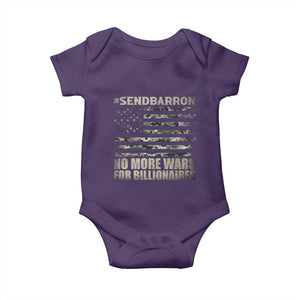 Send Barron Baby Onesie Vintage American Flag Camo Soldier Hashtag Meme TS14 Purple Print Your Wear