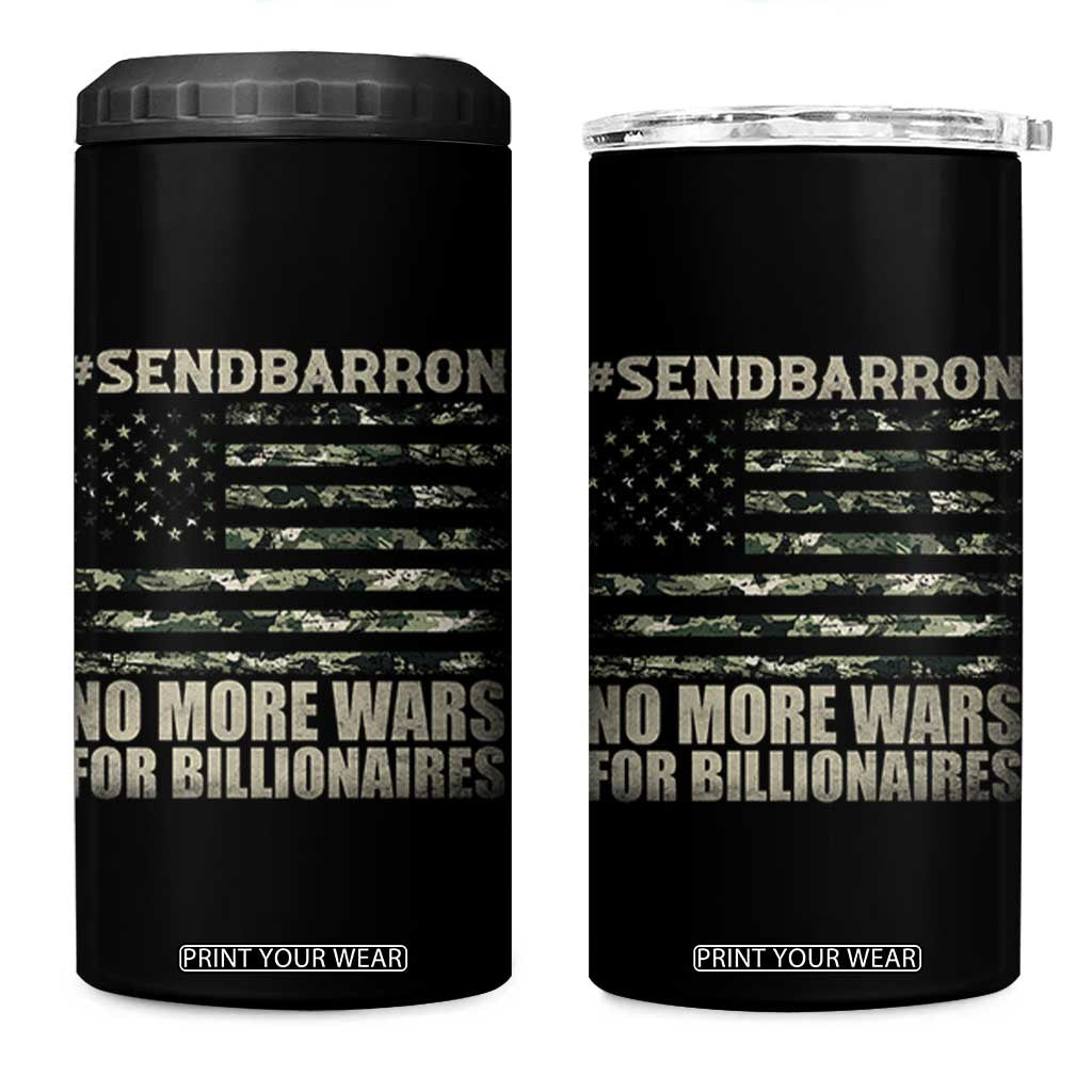 Send Barron 4 in 1 Can Cooler Tumbler Vintage American Flag Camo Soldier Hashtag Meme TS14 One Size: 16 oz Black Print Your Wear