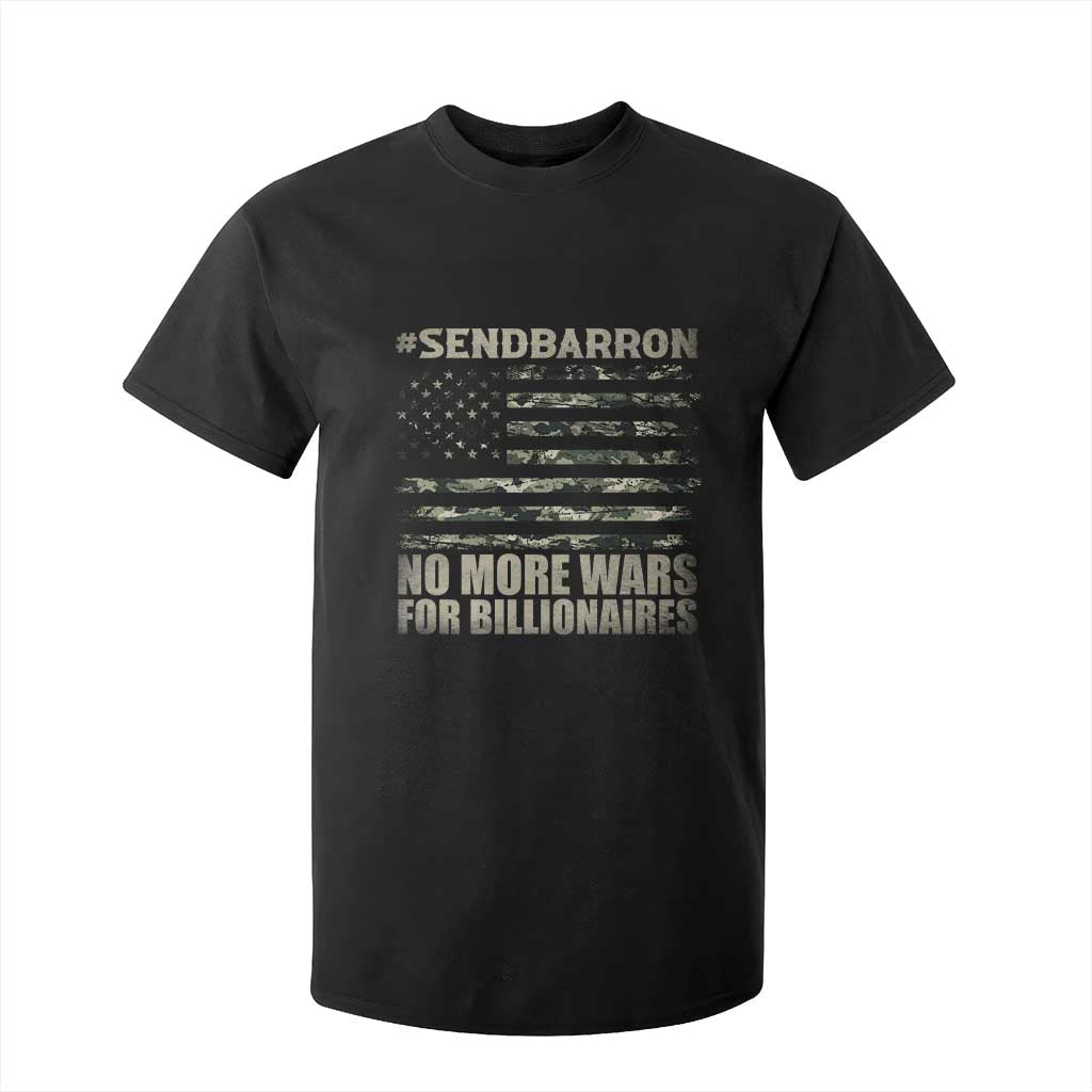 Send Barron T Shirt For Kid Vintage American Flag Camo Soldier Hashtag Meme TS14 Black Print Your Wear
