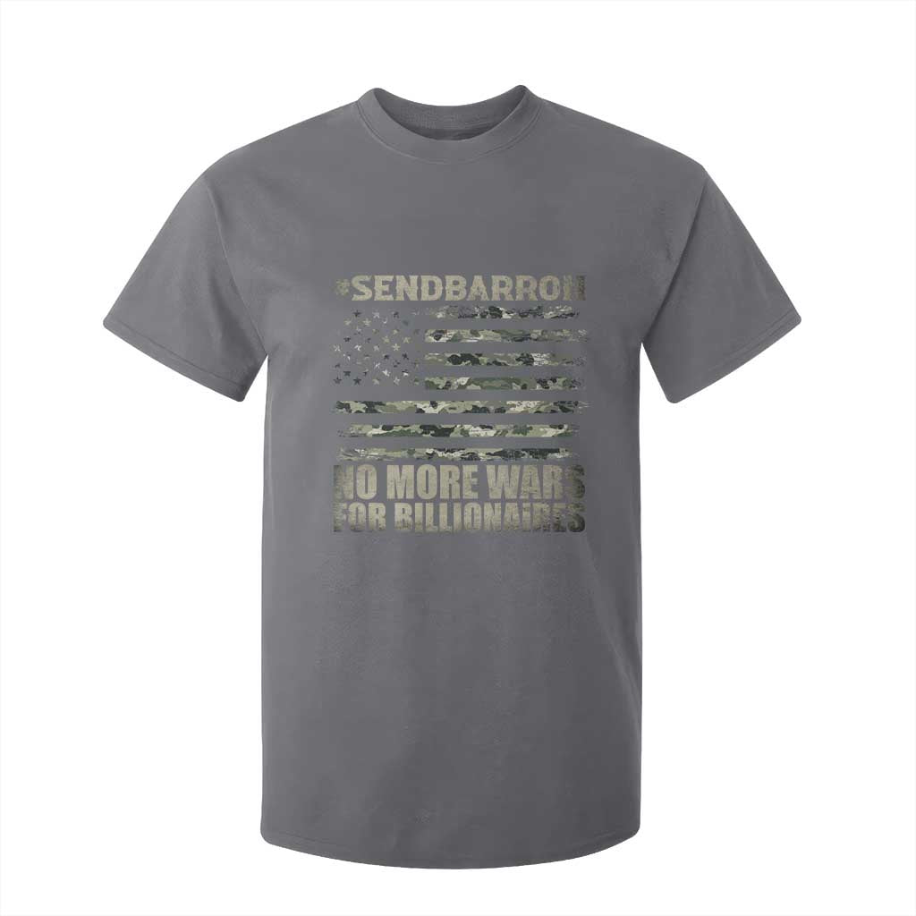 Send Barron T Shirt For Kid Vintage American Flag Camo Soldier Hashtag Meme TS14 Charcoal Print Your Wear