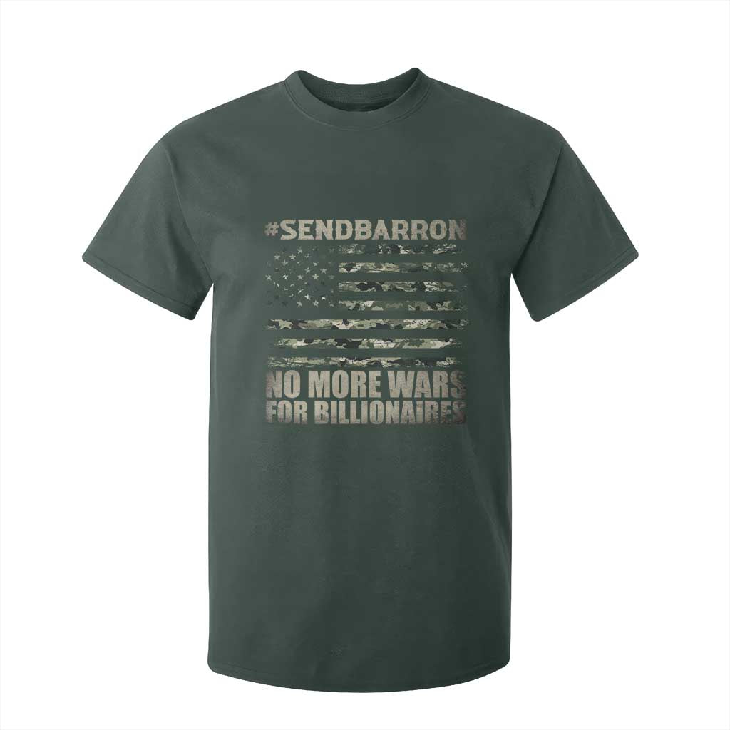 Send Barron T Shirt For Kid Vintage American Flag Camo Soldier Hashtag Meme TS14 Dark Forest Green Print Your Wear