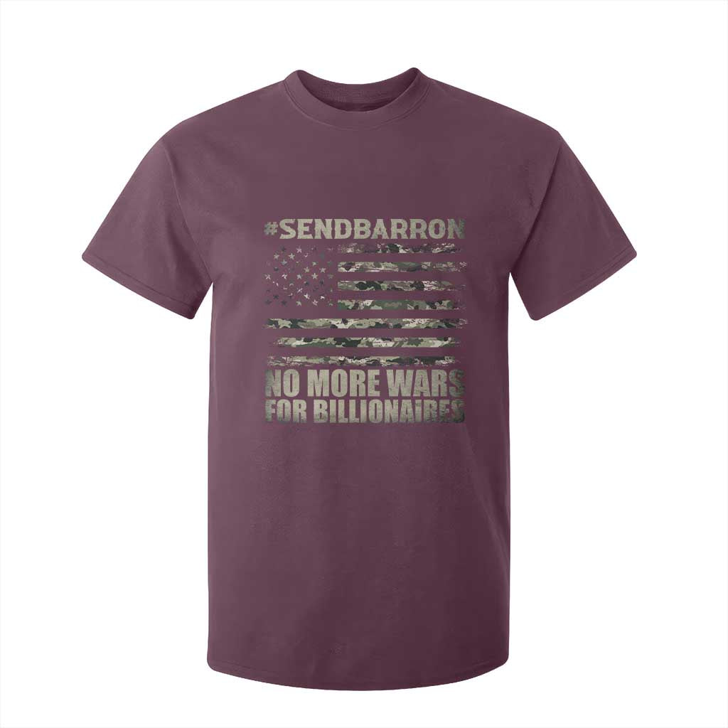 Send Barron T Shirt For Kid Vintage American Flag Camo Soldier Hashtag Meme TS14 Maroon Print Your Wear