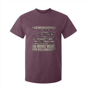 Send Barron T Shirt For Kid Vintage American Flag Camo Soldier Hashtag Meme TS14 Maroon Print Your Wear