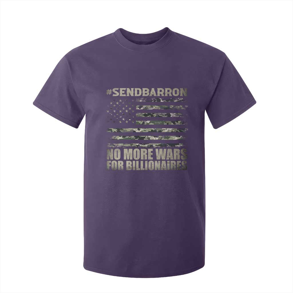 Send Barron T Shirt For Kid Vintage American Flag Camo Soldier Hashtag Meme TS14 Purple Print Your Wear