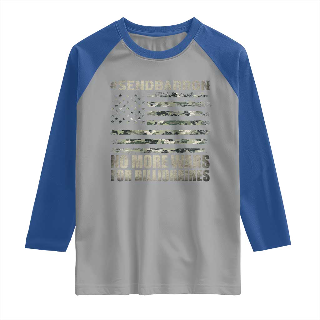 Send Barron Raglan Shirt Vintage American Flag Camo Soldier Hashtag Meme TS14 Sport Gray Royal Print Your Wear