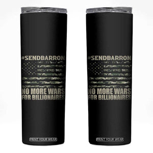 Send Barron Skinny Tumbler Vintage American Flag Camo Soldier Hashtag Meme TS14 Black Print Your Wear