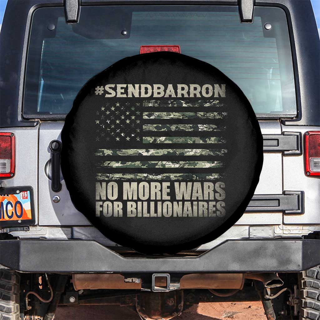 Send Barron Spare Tire Cover Vintage American Flag Camo Soldier Hashtag Meme TS14 No hole Black Print Your Wear