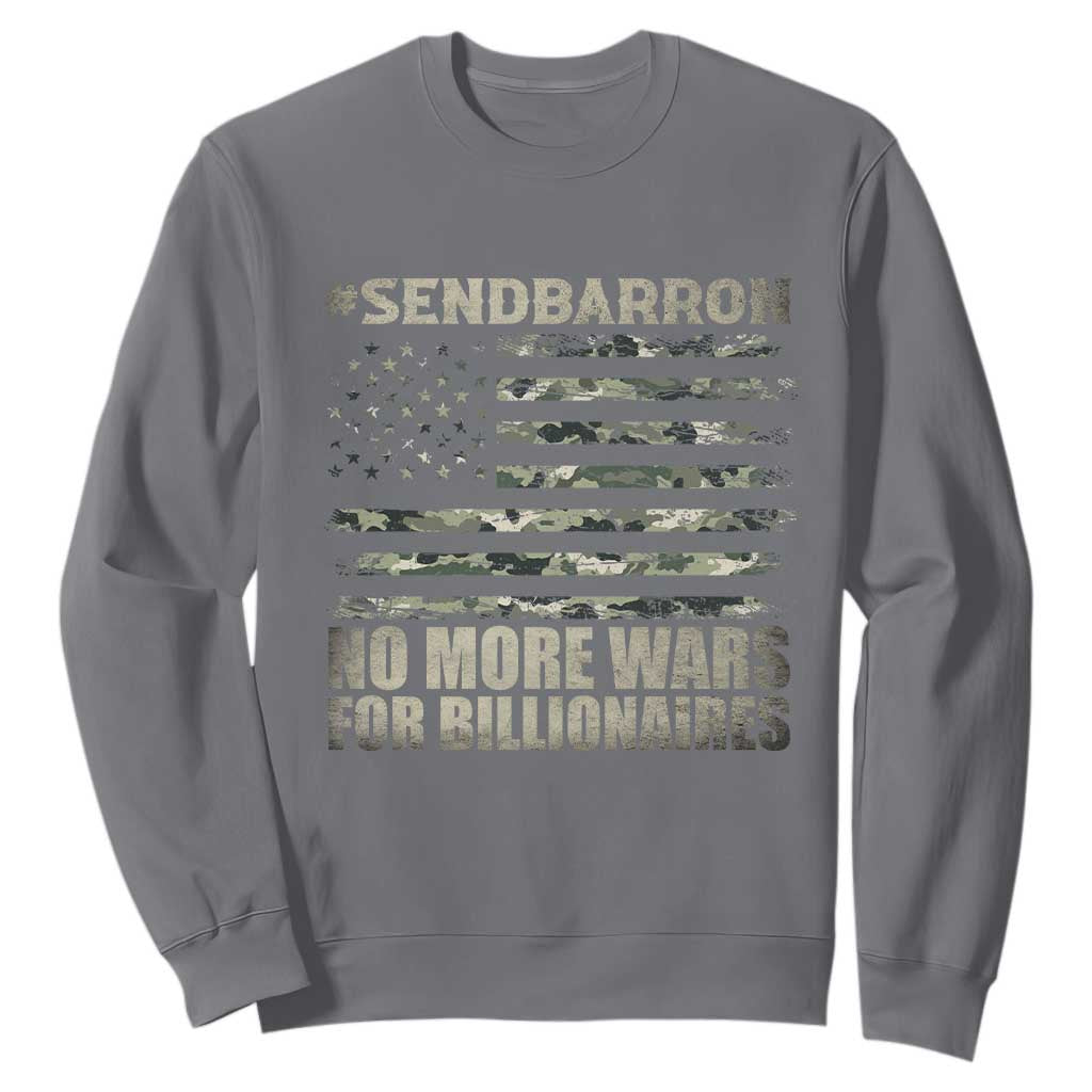 Send Barron Sweatshirt Vintage American Flag Camo Soldier Hashtag Meme TS14 Charcoal Print Your Wear