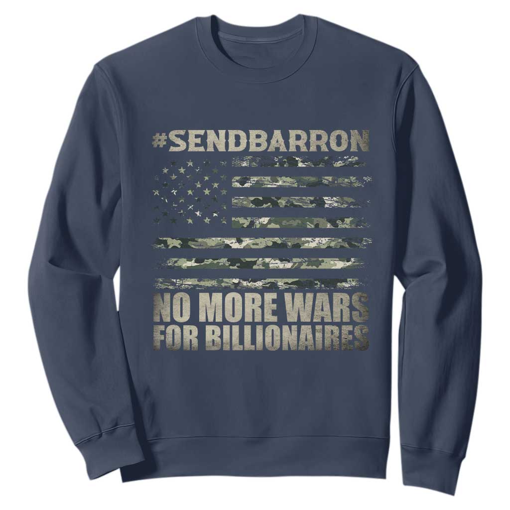 Send Barron Sweatshirt Vintage American Flag Camo Soldier Hashtag Meme TS14 Navy Print Your Wear