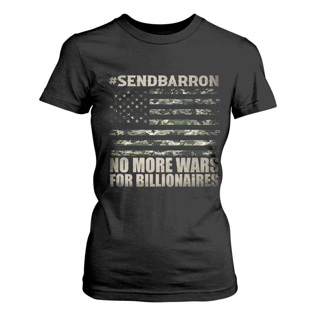 Send Barron T Shirt For Women Vintage American Flag Camo Soldier Hashtag Meme TS14 Black Print Your Wear